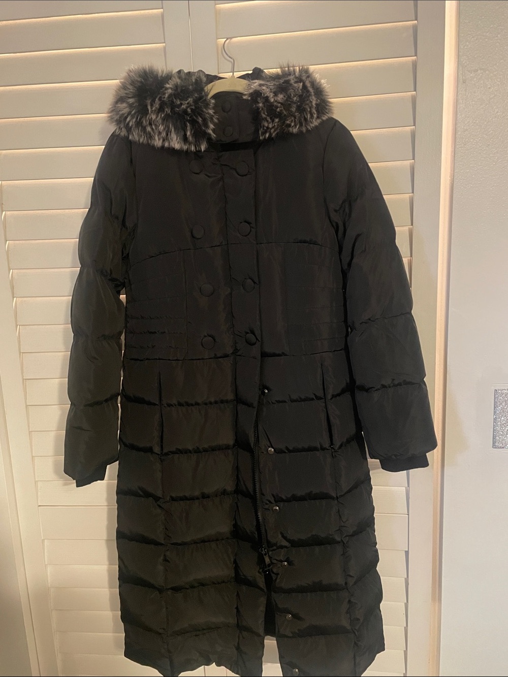 Ladies Down Maxi/Long Down Jacket Great Detailing NWOT size S